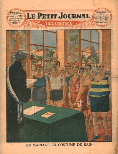 1929 में स्विमवियर में एक शादी। द्वारा अज्ञात
