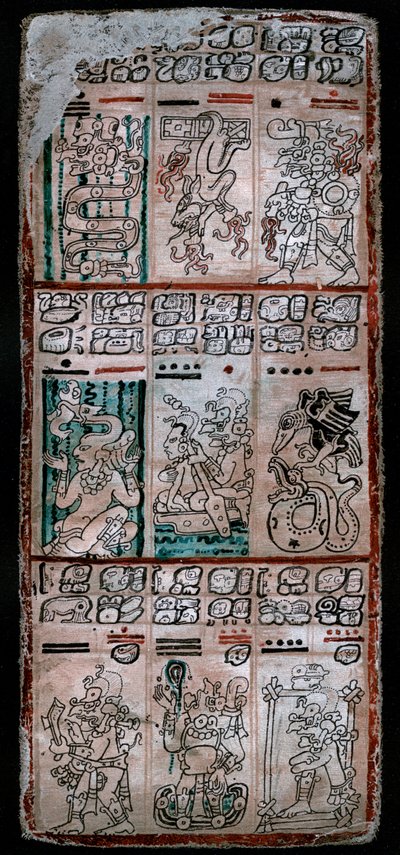 ड्रेसडेन कोडेक्स, माया पांडुलिपि, 1901 का एक पृष्ठ द्वारा अज्ञात