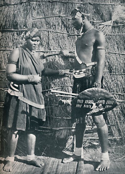 ज़ुलु प्रेमियों की एक जोड़ी, 1912 द्वारा अज्ञात