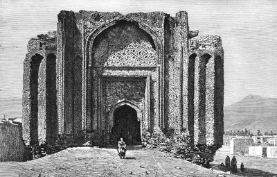 एक बर्बाद 14 वीं सदी की मस्जिद, हमादान, ईरान, 1895 द्वारा अज्ञात