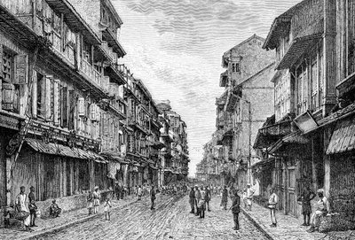 बंबई, भारत में एक सड़क, 1895 द्वारा अज्ञात