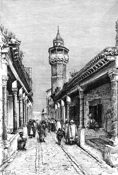 ट्यूनीशिया के सुक जिले की एक सड़क, 1895 द्वारा अज्ञात