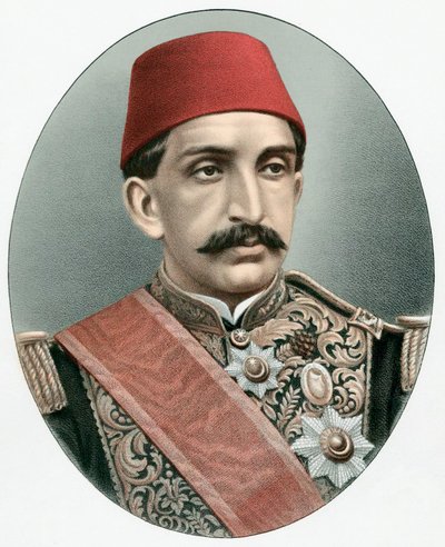 अब्दुल हमीद द्वितीय 1842-1918, तुर्की का अंतिम सुल्तान, c1880 द्वारा अज्ञात