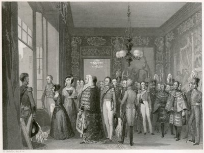 महारानी विक्टोरिया का परिग्रहण, सेंट जेम्स पैलेस, वेस्टमिंस्टर, लंदन, 1837 द्वारा अज्ञात