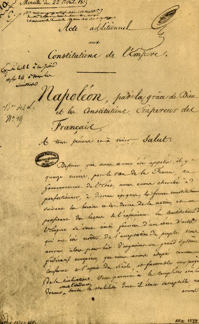 साम्राज्य के गठन के लिए अतिरिक्त कार्य, 22 अप्रैल 1815, 1921। द्वारा अज्ञात