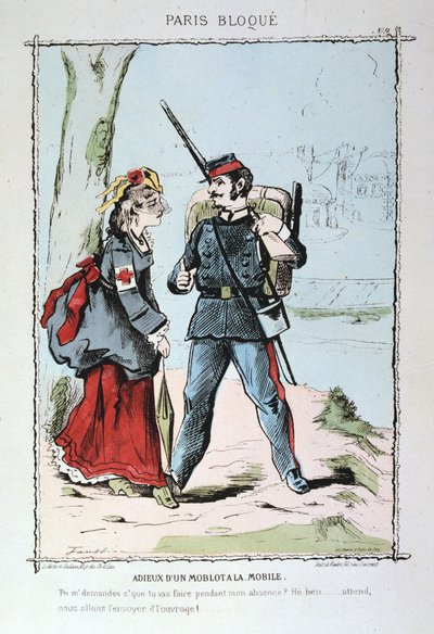 मोबाइल के लिए एक Moblot की विदाई, 1870-1871 द्वारा अज्ञात