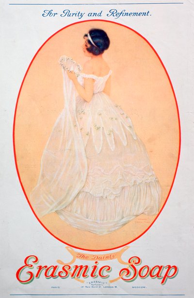 Erasmic साबुन के लिए विज्ञापन, 1920 द्वारा अज्ञात