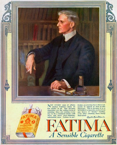 फातिमा सिगरेट के लिए विज्ञापन, 1916 द्वारा अज्ञात
