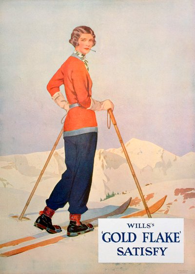 विल्स गोल्ड फ्लेक सिगरेट के लिए विज्ञापन, 1930 द्वारा अज्ञात