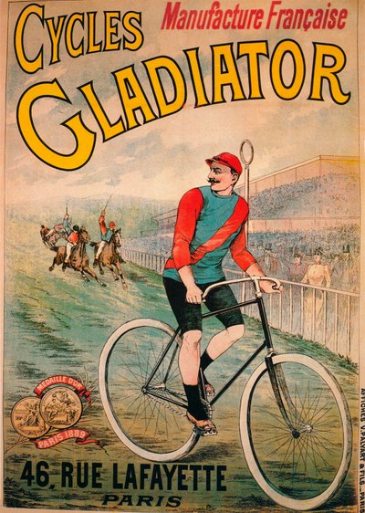 साइकिल ग्लेडिएटर साइकिल, c1900 के लिए विज्ञापन द्वारा अज्ञात