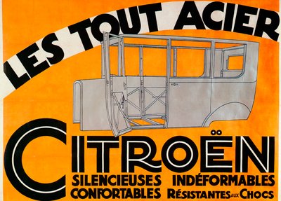 सभी इस्पात Citroen कारों के लिए विज्ञापन, c1924 द्वारा अज्ञात