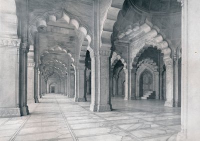 आगरा। मोती मस्जिद का आंतरिक भाग। पर्ल मस्जिद। c1910। द्वारा अज्ञात
