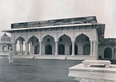 आगरा। दीवान-ए-ख़ास या हॉल ऑफ़ पब्लिक ऑडियंस, c1910। द्वारा अज्ञात