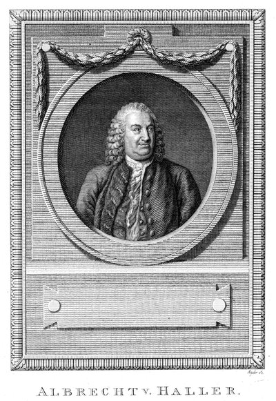 अल्ब्रेक्ट वॉन हॉलर, स्विस चिकित्सक और वैज्ञानिक, c1770 c1780 द्वारा अज्ञात