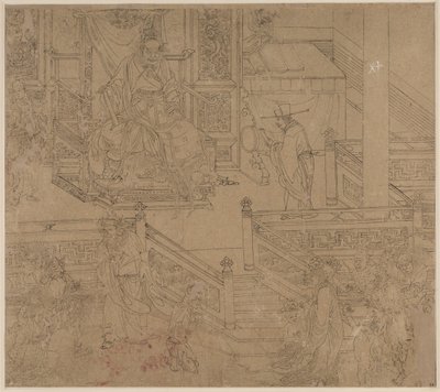 डाओवादी और बौद्ध विषयों का एल्बम: किंग्स ऑफ़ हेल्स: लीफ 40, 1200s। द्वारा अज्ञात
