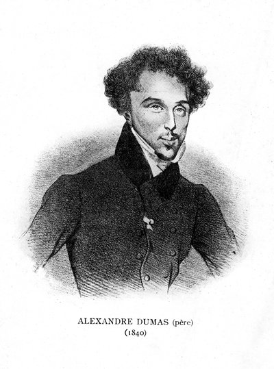 अलेक्जेंड्रे डुमास द एल्डर, फ्रांसीसी उपन्यासकार और नाटककार, 1840 द्वारा अज्ञात