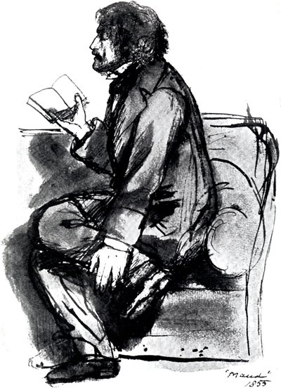 अल्फ्रेड टेनिसन, लेस्ट बैरन टेनीसन 1809-1892, अंग्रेजी कवि, 1855 द्वारा अज्ञात