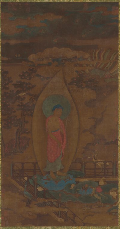 अमिताभ स्वर्ग में एक आत्मा का स्वागत करते हुए, मिंग राजवंश, 16वीं-17वीं शताब्दी। द्वारा अज्ञात