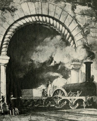 एक प्रारंभिक ब्रॉड गेज ट्रेन - ग्रेट वेस्टर्न रेलवे, c1930। द्वारा अज्ञात