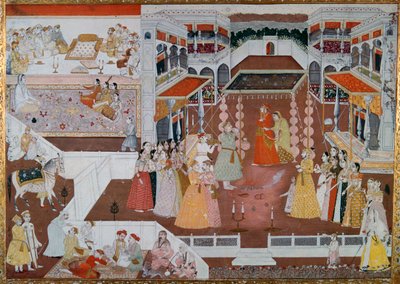 लखनऊ की 18वीं सदी की एक भारतीय विवाह पेंटिंग द्वारा अज्ञात