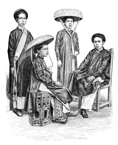 अन्नामाइस के प्रमुख और महिला, वियतनाम, 1895 द्वारा अज्ञात