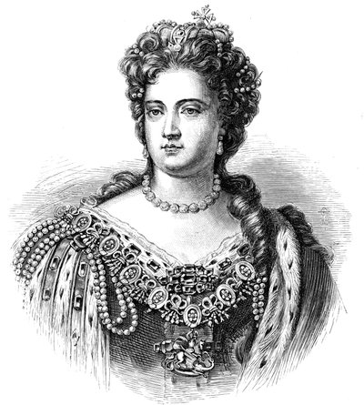 ऐनी 1665-1714, ग्रेट ब्रिटेन की रानी और 1702, 1880 से आयरलैंड द्वारा अज्ञात