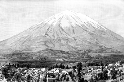 अरेक्विपा और माउंट मिस्टी, पेरू, 1895 द्वारा अज्ञात