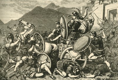 एरिस्टोमेन्स फाइटिंग हिज वे आउट आउट ऑफ ईरा, 1890। द्वारा अज्ञात
