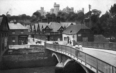 अरुंडेल कैसल और पुल, अरुंडेल, वेस्ट ससेक्स, c1900s-c1920s द्वारा अज्ञात