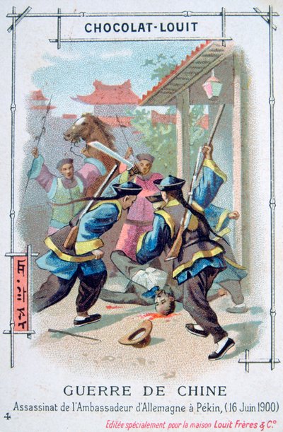 पेकिंग में जर्मन राजदूत की हत्या, बॉक्सर विद्रोह, चीन, 16 जून 1900 द्वारा अज्ञात