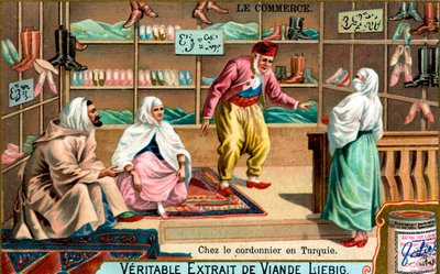 तुर्की में एक shoemakers पर, c1900 द्वारा अज्ञात