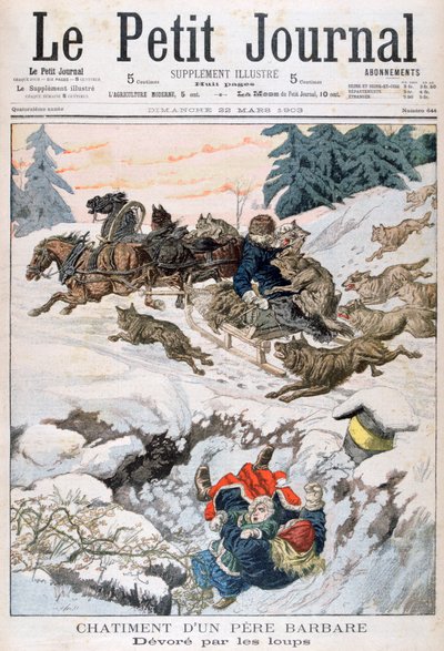 भेड़ियों द्वारा हमला, रूस, 1903 द्वारा अज्ञात