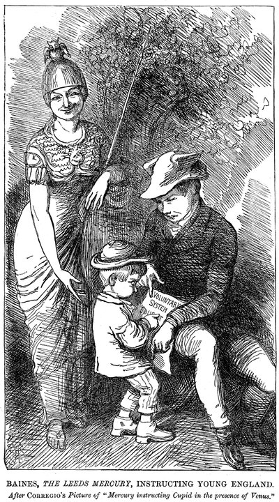 बैन्स, द लीड्स मर्करी, हिंडिंग यंग इंग्लैंड, 1847 द्वारा अज्ञात
