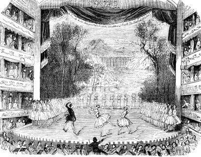 उनका मेजेस्टीज़ थिएटर, लंदन में 1842 में बैले प्रदर्शन द्वारा अज्ञात