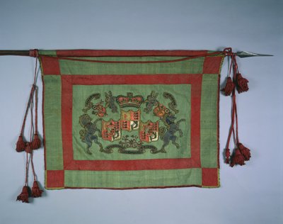 रॉयल कोट ऑफ आर्म्स ऑफ ग्रेट ब्रिटेन के साथ बैनर, 1700s। द्वारा अज्ञात