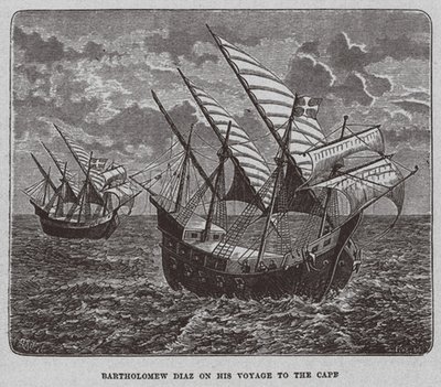 बर्थोलोमेव डियाज अपनी दक्षिण अफ्रीका यात्रा पर, 1878 द्वारा अज्ञात