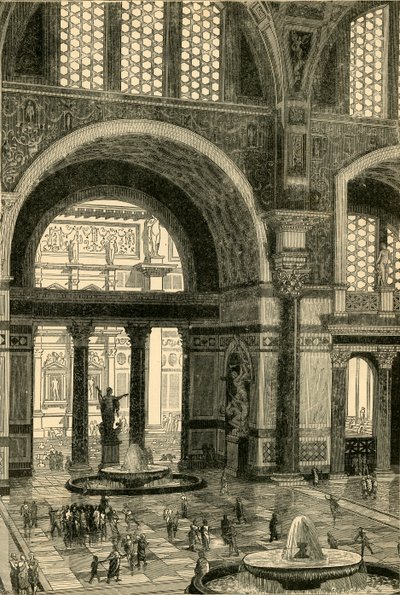 काराकाला के स्नानागार, 1890। द्वारा अज्ञात