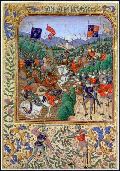 एगिनकोर्ट की लड़ाई, फ़्रांस, 25 अक्टूबर 1415, 19वीं सदी द्वारा अज्ञात