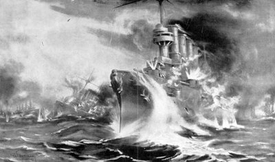 फ़ॉकलैंड द्वीप समूह की लड़ाई, 8 दिसंबर 1914, 1915 द्वारा अज्ञात