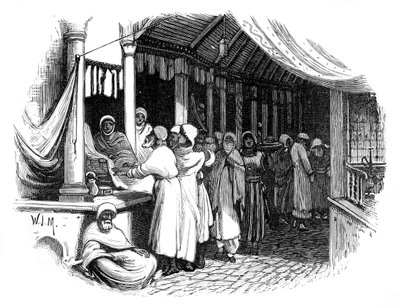 कॉन्सटेंटिनोपल में बाज़ार, c1888 द्वारा अज्ञात