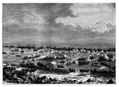 बर्कली या क्लिपड्रिफ्ट, ग्रिक्वेलैंड पश्चिम, दक्षिण अफ्रीका में एक शहर, c1890 द्वारा अज्ञात