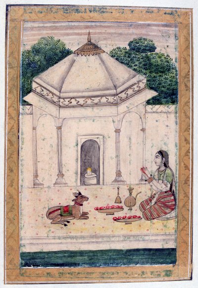 Bhairavi Ragini, Ragamala Album, School of Rajasthan, 19th century द्वारा अज्ञात