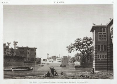 बिर्केट-अल-फिल, काहिरा, मिस्र, बाढ़ के दौरान, c 1798 द्वारा अज्ञात