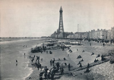 ब्लैकपूल - व्यू ऑफ़ द फ्रंट, दिखा रहा टॉवर, 1895 द्वारा अज्ञात