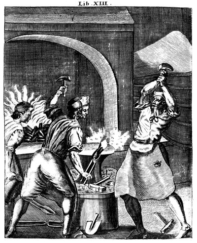 काम पर लोहार, 1715 द्वारा अज्ञात