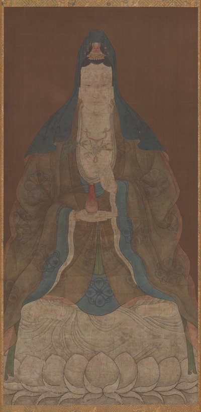 फूलदान और विलो टहनी के साथ बोधिसत्व अवलोकितेश्वर गुआनिन, मिंग राजवंश, 1368-1644। द्वारा अज्ञात