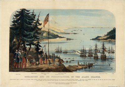 बमर्सुंड और इसकी किलेबंदी, अलंड द्वीप समूह 1854, 1854 में द्वारा अज्ञात