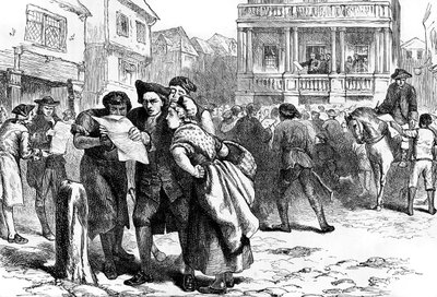 बोसोनियन स्टैम्प एक्ट, 1765 c1880 पढ़ रहे हैं द्वारा अज्ञात