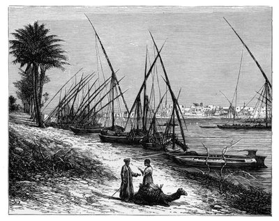 नील नदी, काहिरा, मिस्र पर Boulak, c1890 द्वारा अज्ञात