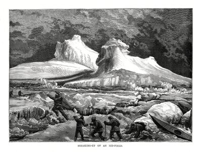 एक आइस-फील्ड का ब्रेकिंग-अप, 1877 द्वारा अज्ञात